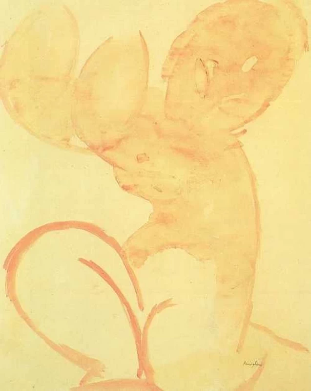 Amedeo Modigliani - 234, Cariatide in rosa